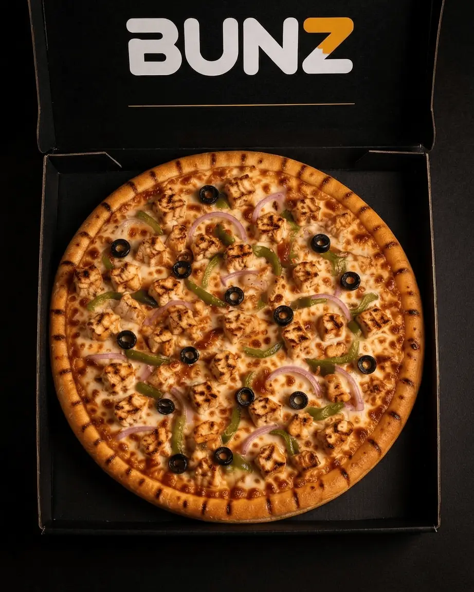 Peri Peri Pizza with spicy chicken and cheese - BUNZ.pk Pakistan